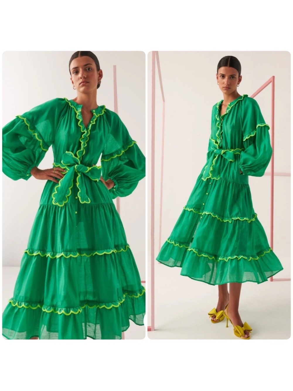 CeliaB Flame Belted Midi Dress